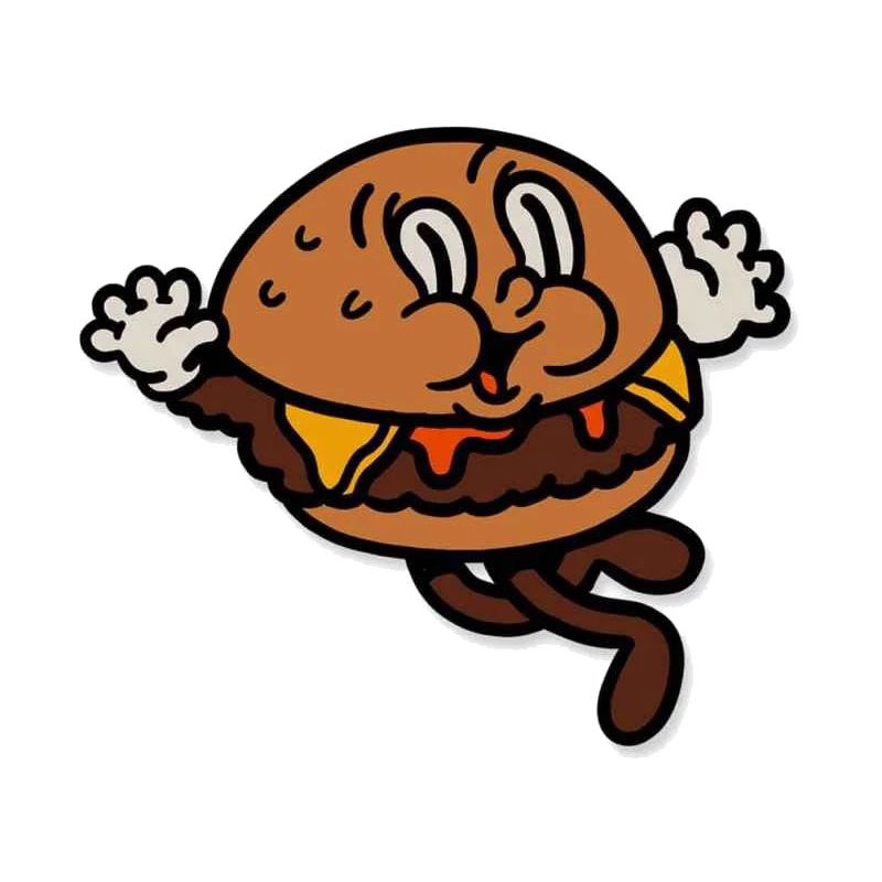 NÁŠIVKA THE DUDES Burger Patch - hnědá