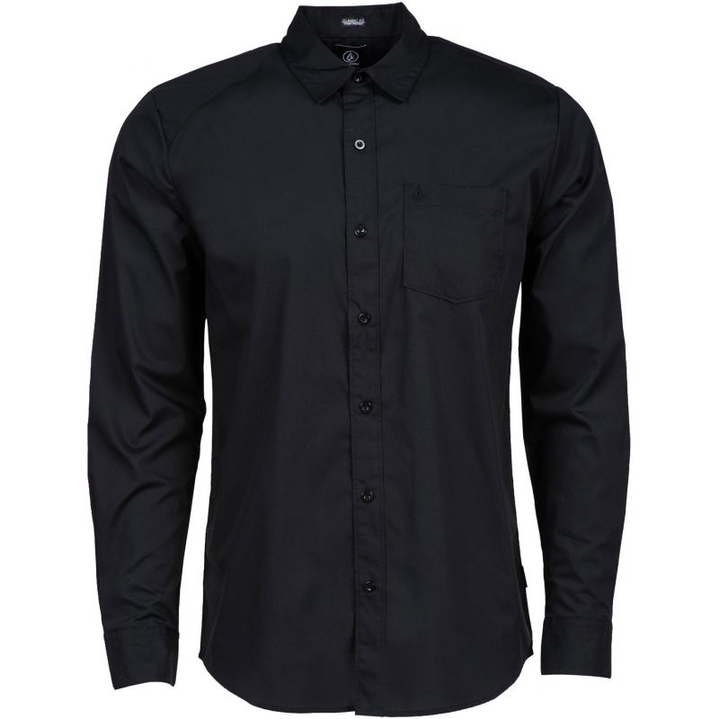 KOŠILE VOLCOM EVERETT SOLID L/S - černá - XL