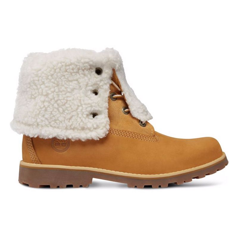 Timberland shearling - hnědá - US 5.5