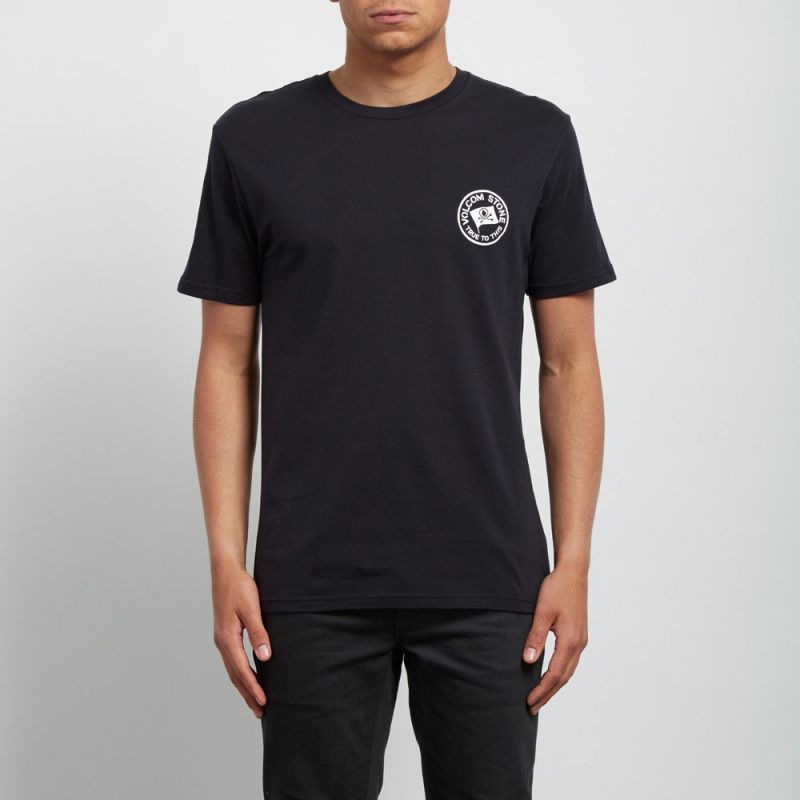TRIKO VOLCOM Flag Bsc S/S - černá - M