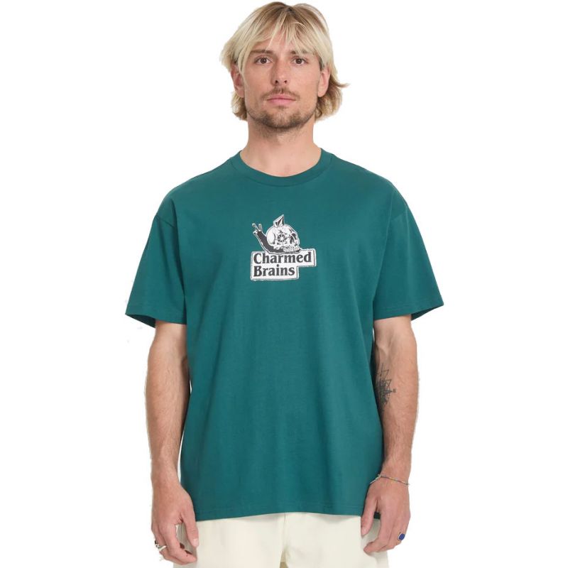 TRIKO VOLCOM Parted Out Pocket S/S - modrá - L