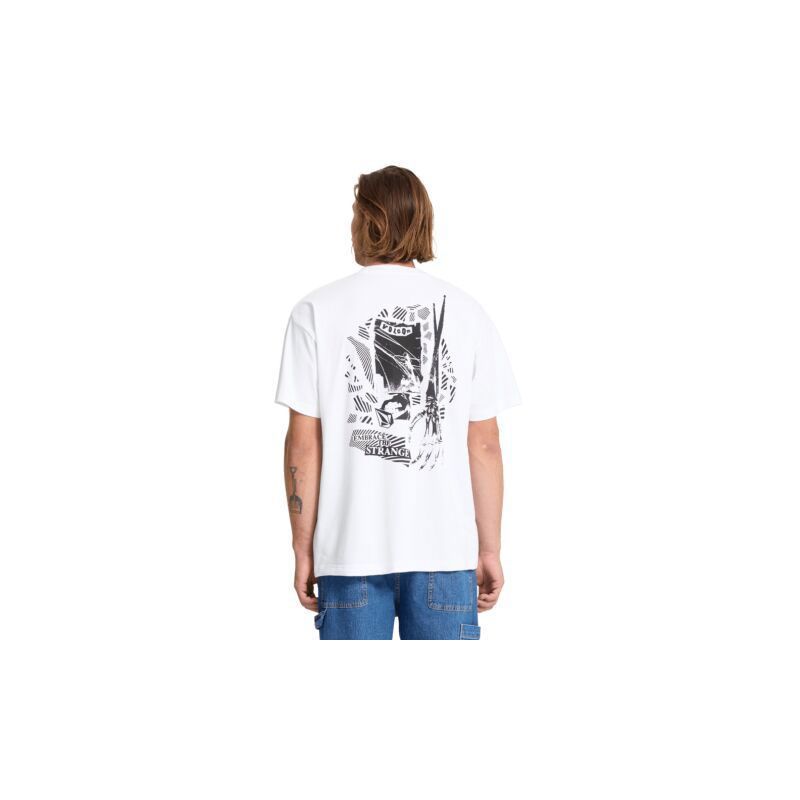 TRIKO VOLCOM Kut N Rip Lse S/S - bílá - L