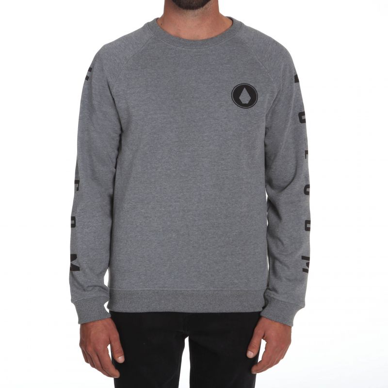 MIKINA VOLCOM STONE PACK CREW - šedá - L