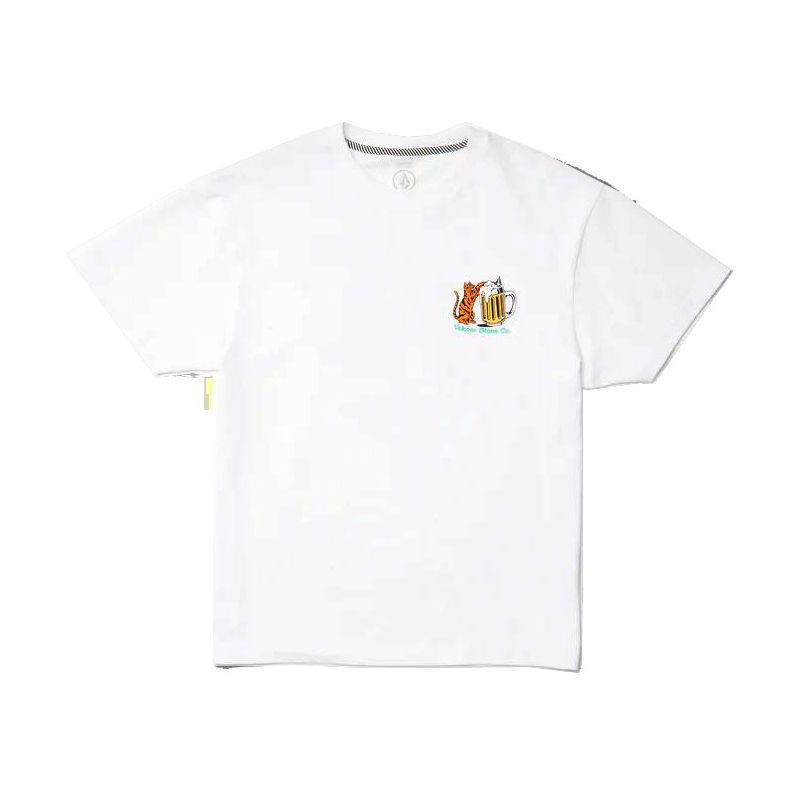 TRIKO VOLCOM Curious Cat S/S - bílá - XXL