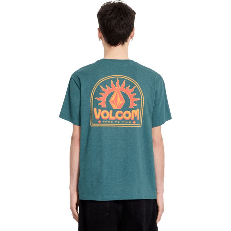 TRIKO VOLCOM Solstice Hth S/S - modrá - L