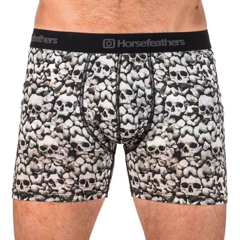 TRENKY HORSEFEATHERS EZRA BOXER - bílá - L