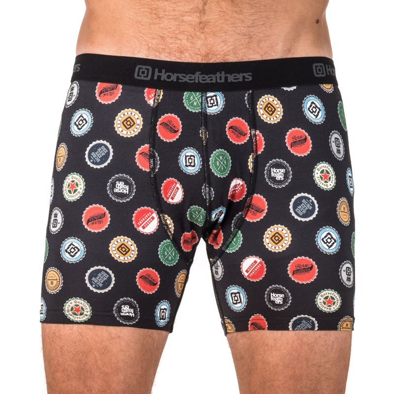 TRENKY HORSEFEATHERS EZRA BOXER - černá - L