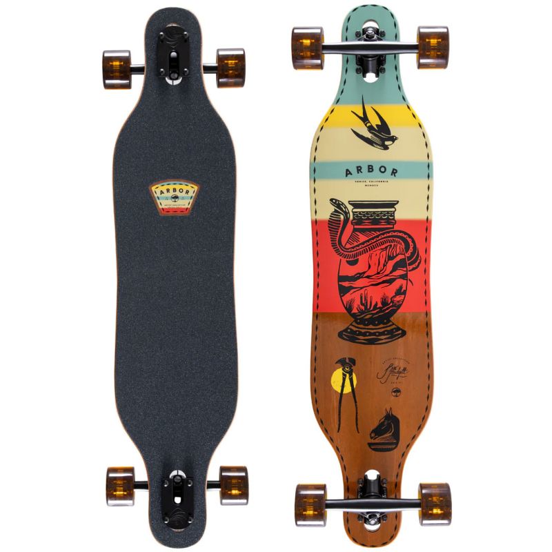 LONGBOARD ARBOR Jess Mudgett Axis - červená - 37