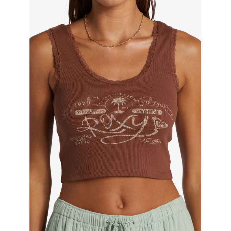 TÍLKO ROXY VINTAGE LACE - hnědá - M