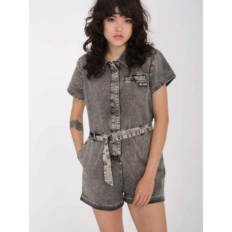 OVERAL VOLCOM Asphalt Romper WMS - černá - L