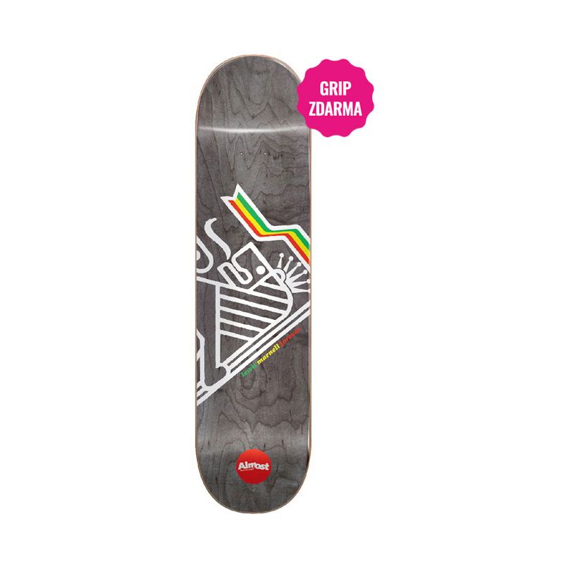 SK8 DESKA ALMOST Forever Lion R7 - šedá - 8.0