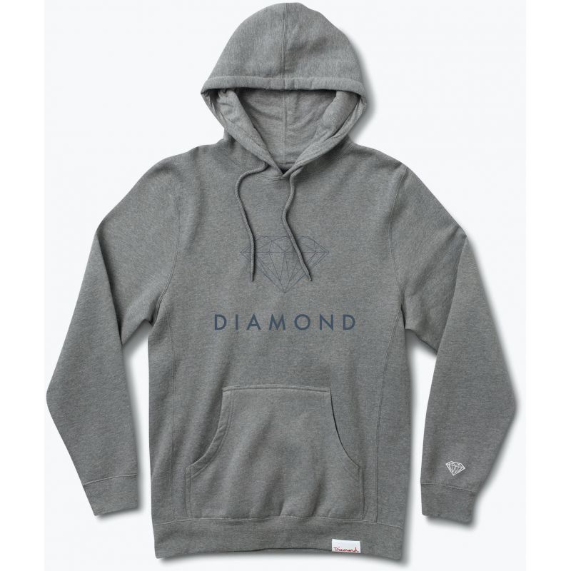 MIKINA DIAMOND FUTURA SIGN HOODIE - šedá - M