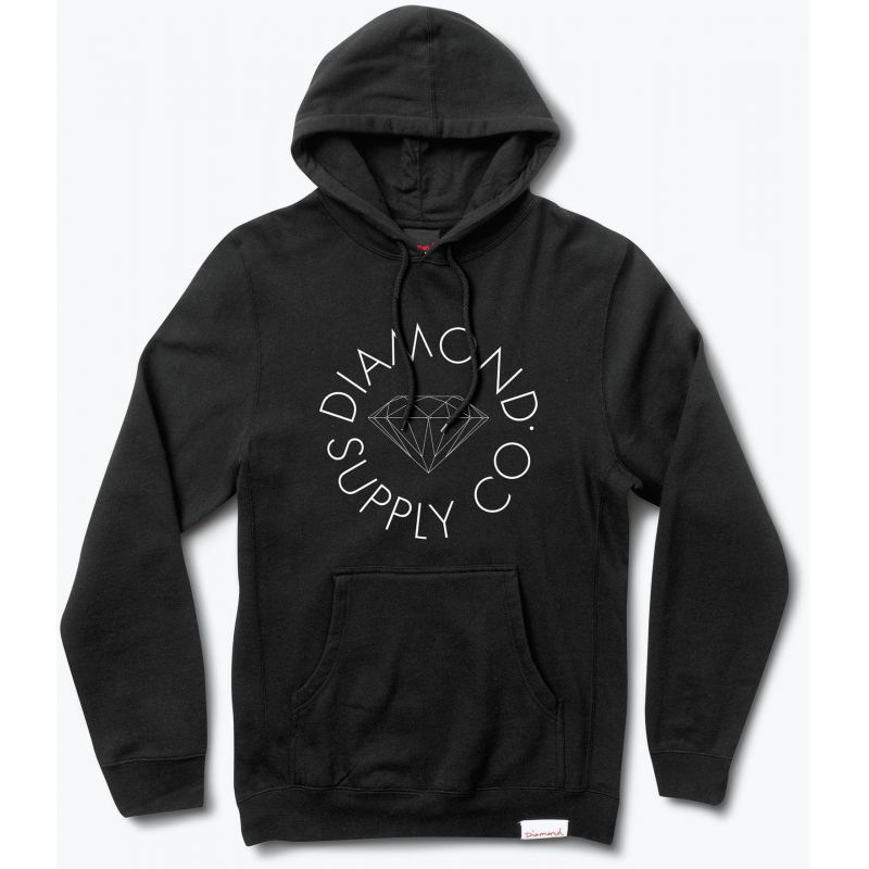 MIKINA DIAMOND CIRCLE LOGO HOODIE - černá - XL
