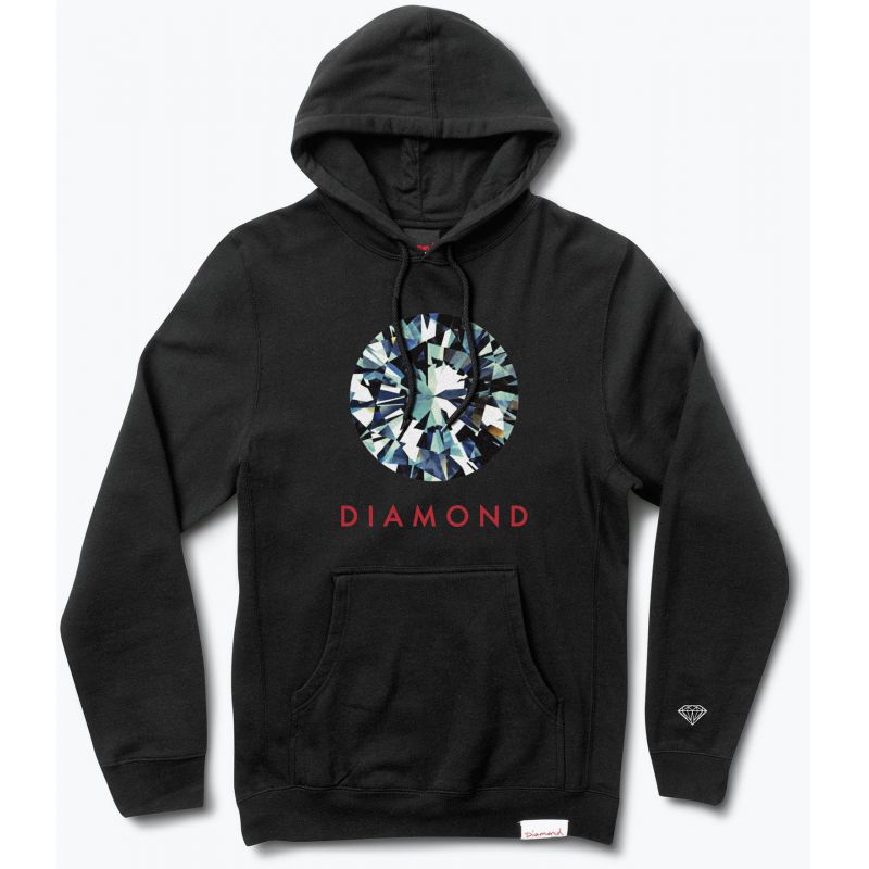 MIKINA DIAMOND DISPERSION HOODIE - černá - XL