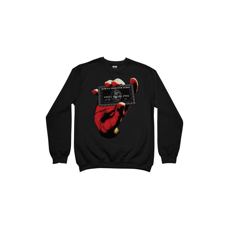 MIKINA DGK CHARGE IT CREW FLEECE - černá - L