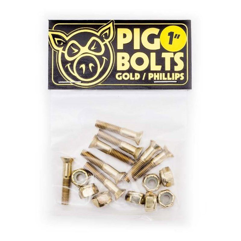 SK8 ŠROUBKY PIG WHEELS Gold Phillips HW - žlutá - 1