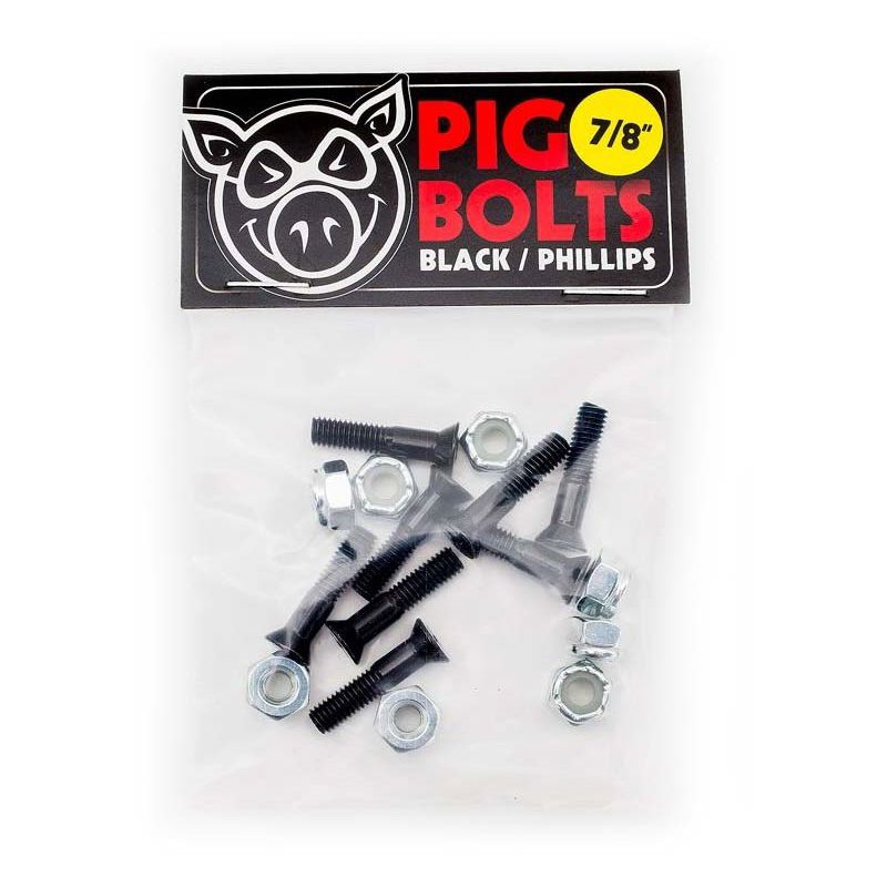 SK8 ŠROUBKY PIG WHEELS Black Phillips - černá - 1.25