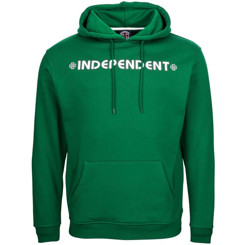 MIKINA INDEPENDENT Bar Cross Hood - zelená - L