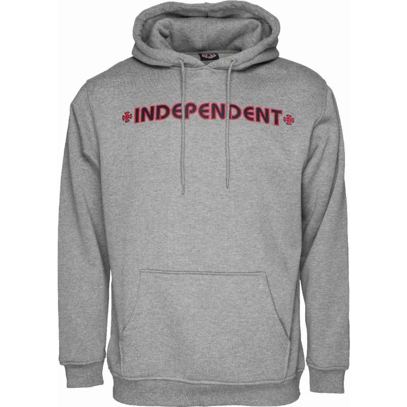 MIKINA INDEPENDENT Bar Cross Hood - šedá - L