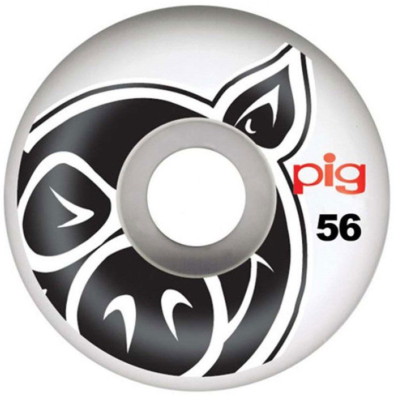 SK8 KOLA PIG WHEELS HEAD NATURAL - bílá - 56mm/101a