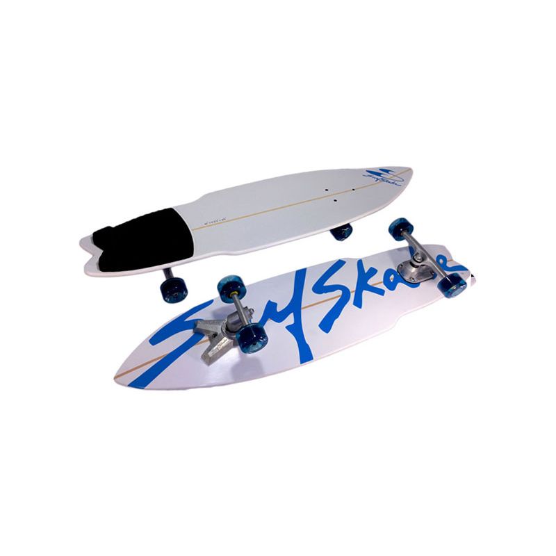 LONGBOARD SURFSKATE PREMIER BLUE - bílá