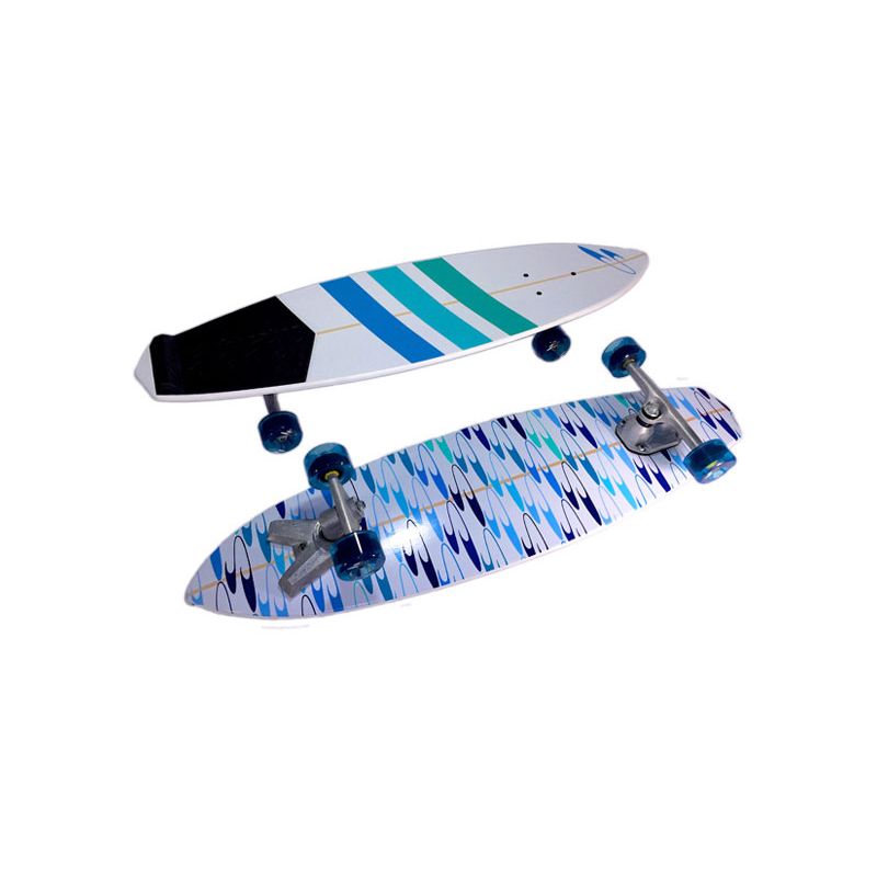 LONGBOARD SURFSKATE STUNNER OCEAN - bílá