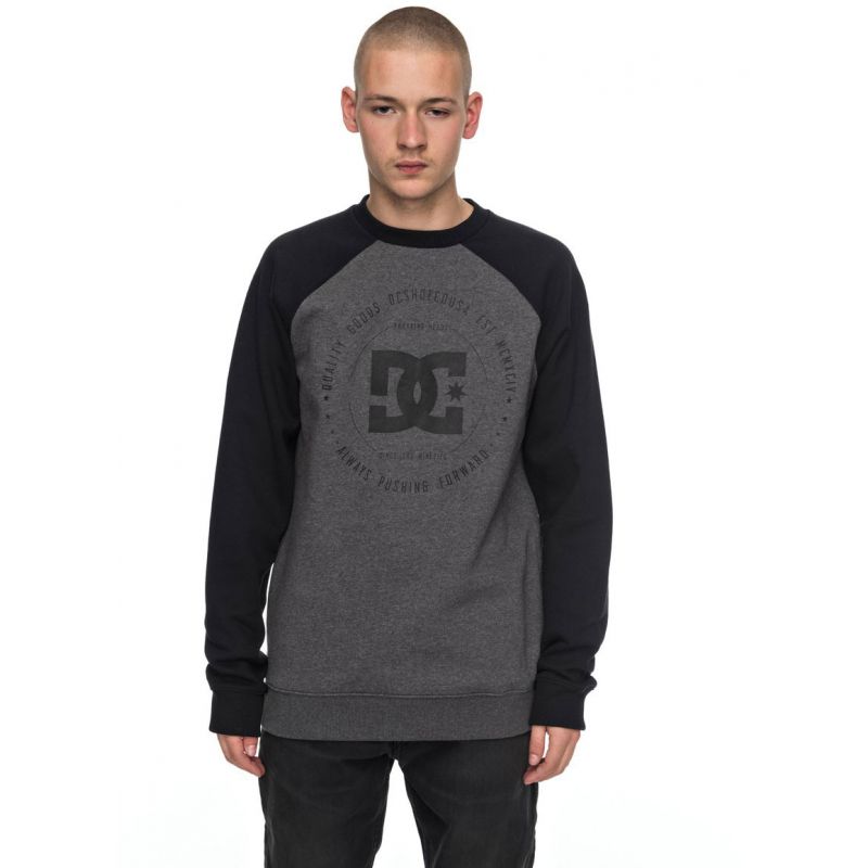 MIKINA DC REBUILT 2 CREW RAGLAN - šedá - L