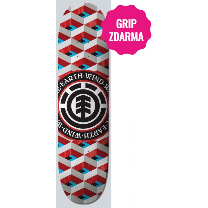 SK8 DESKA ELEMENT CONIFER - červená - 7.75