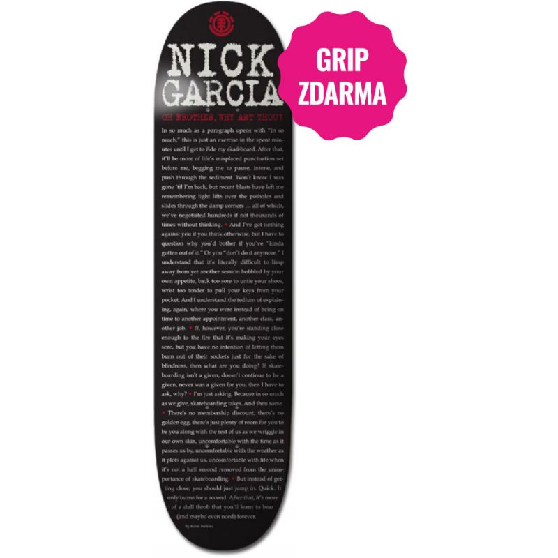 SK8 DESKA ELEMENT TYPE PRESS GARCIA - 8.2
