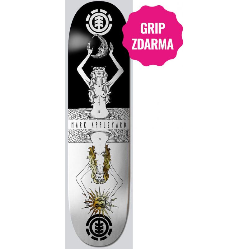 SK8 DESKA ELEMENT NITELITE APPLES - bílá - 8.31