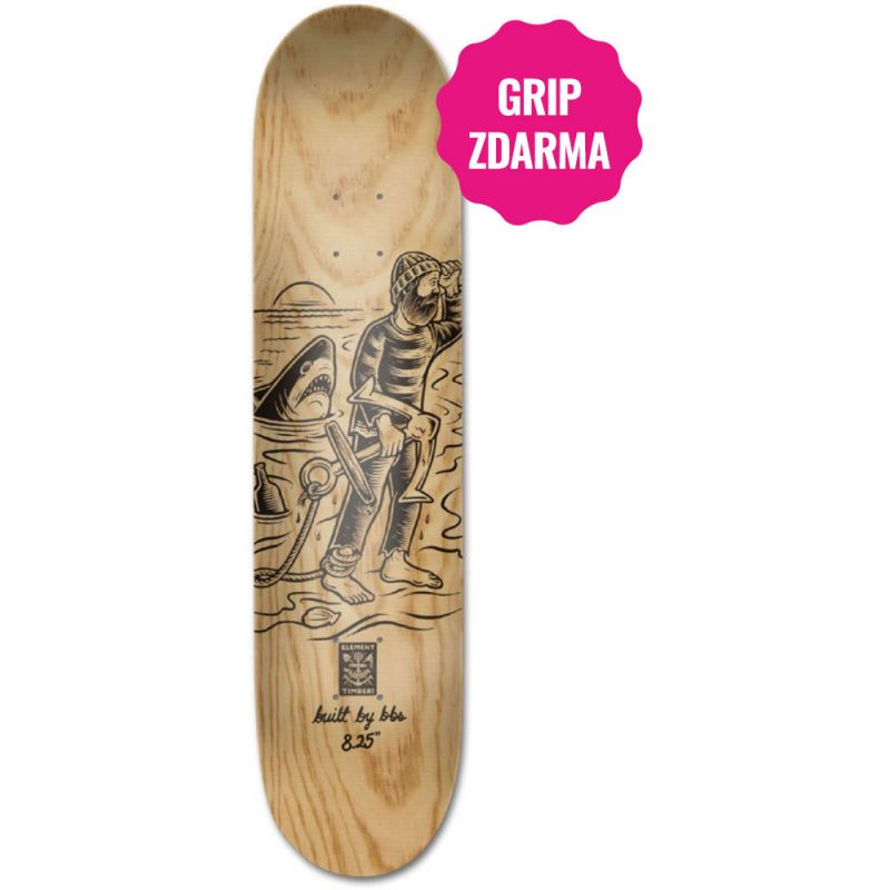 SK8 DESKA ELEMENT TIMBER VOYAGER - béžová - 8.2