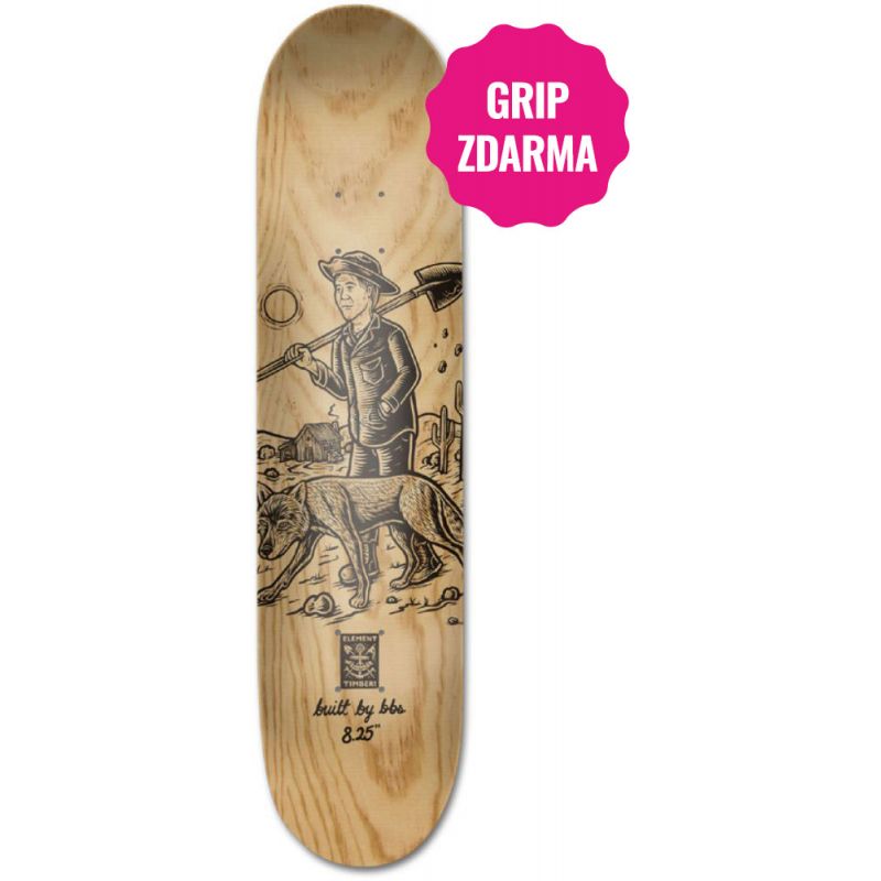 SK8 DESKA ELEMENT TIMBER SETTLER - béžová - 8.2