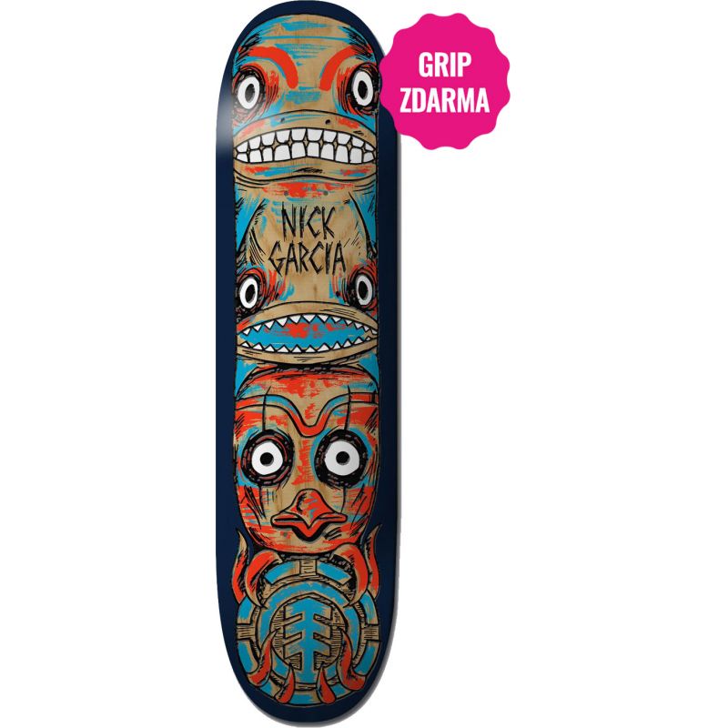 SK8 DESKA ELEMENT FOS TOTEM NICK GARCI - modrá - 8.0