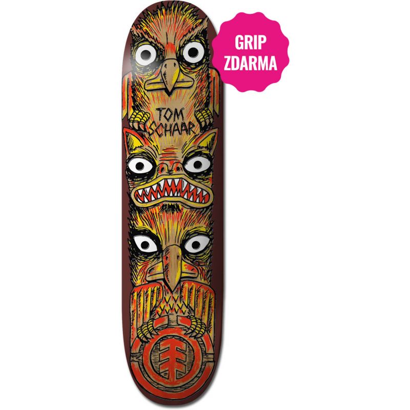 SK8 DESKA ELEMENT FOS TOTEM SCHAAR - béžová - 8.31