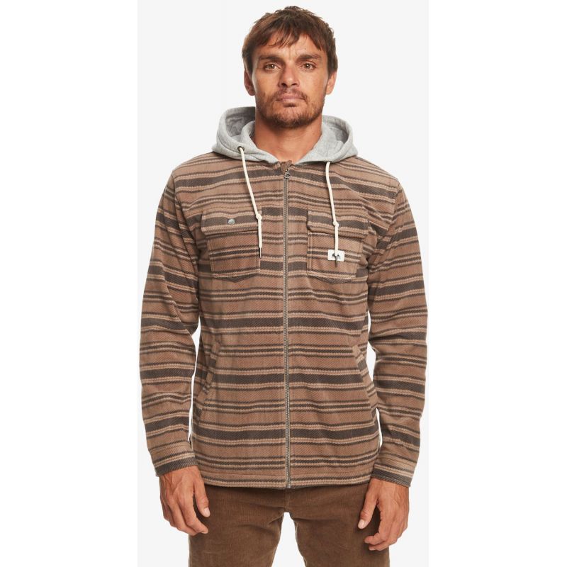 MIKINA QUIKSILVER SUPER SWELL - hnědá - XXL