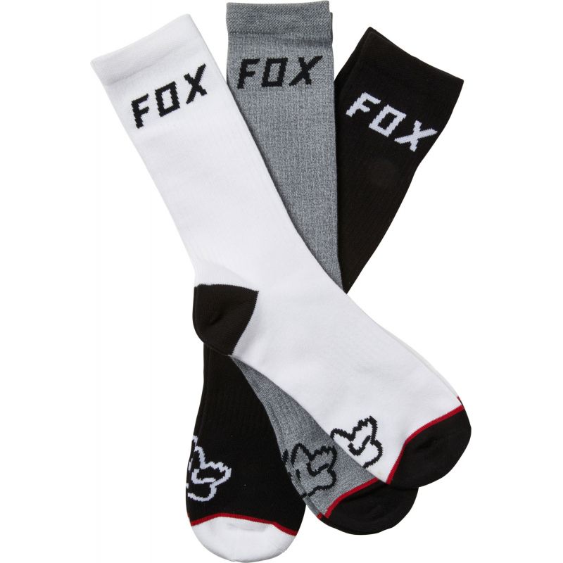 PONOŽKY FOX Fox Crew 3 Pack - bílá - S/M