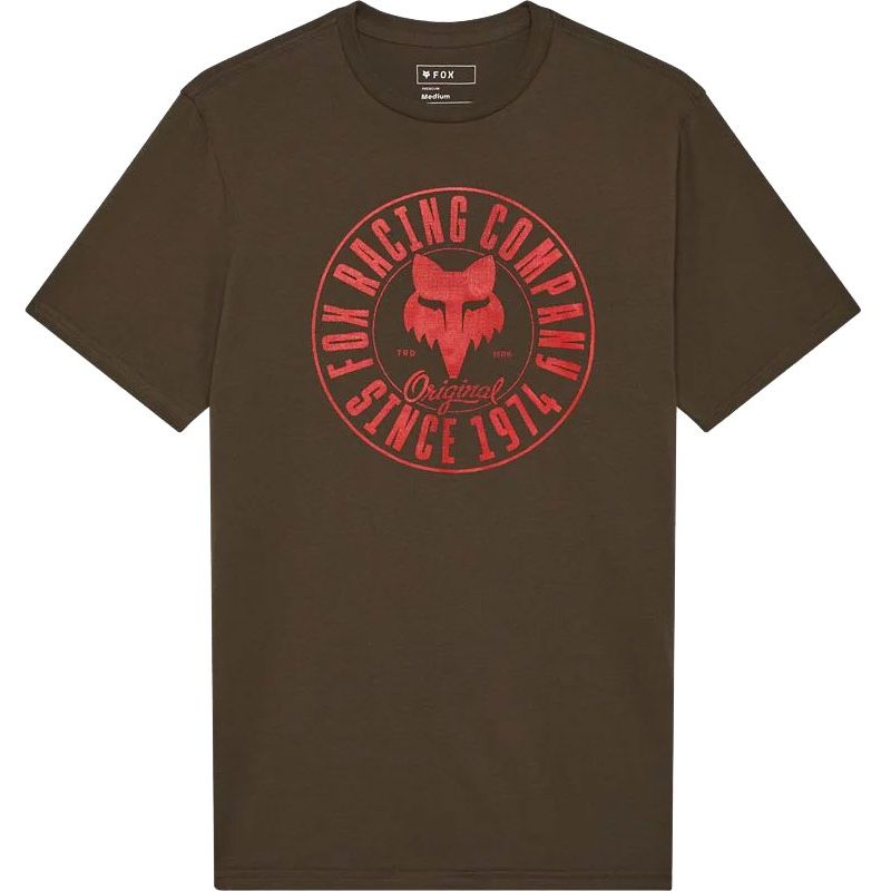 TRIKO FOX Emblem Prem S/S - hnědá - L