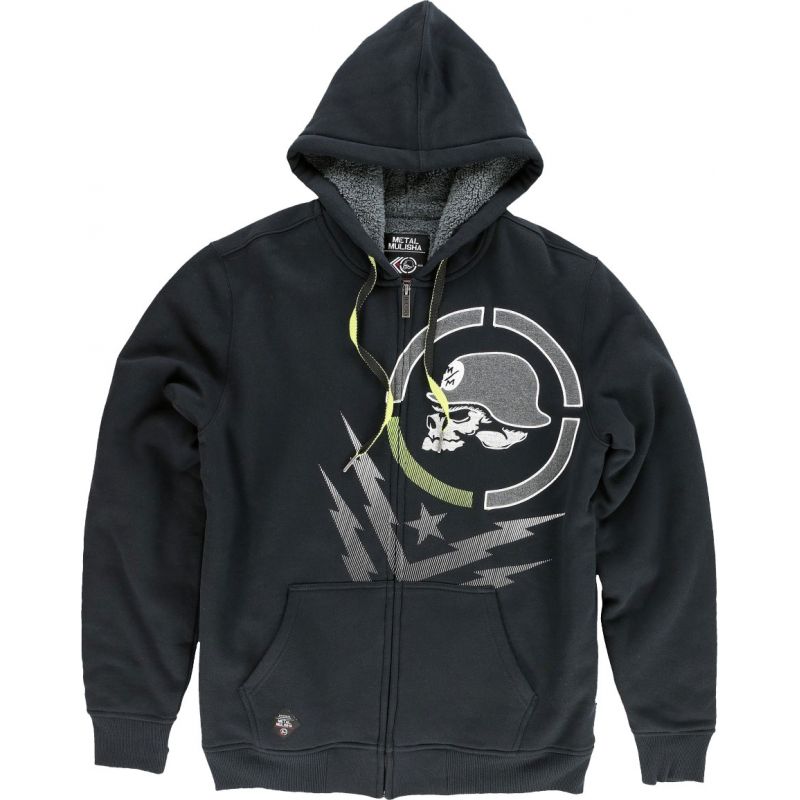 MIKINA METAL MULISHA INSULT SHERPA LINED - černá - 2XL