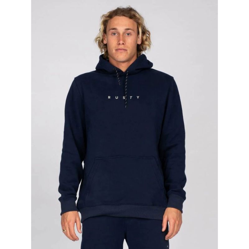 MIKINA RUSTY SHORT CUT HOODED FLEECE - modrá - M