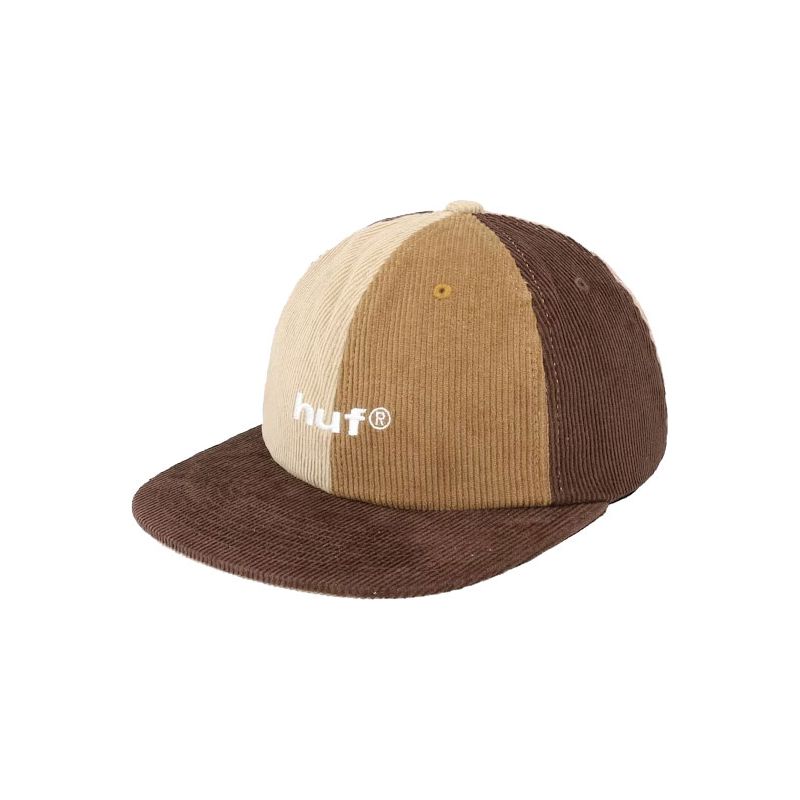KŠILTOVKA HUF 98 MIX CORDUROY 6 PANEL - hnědá