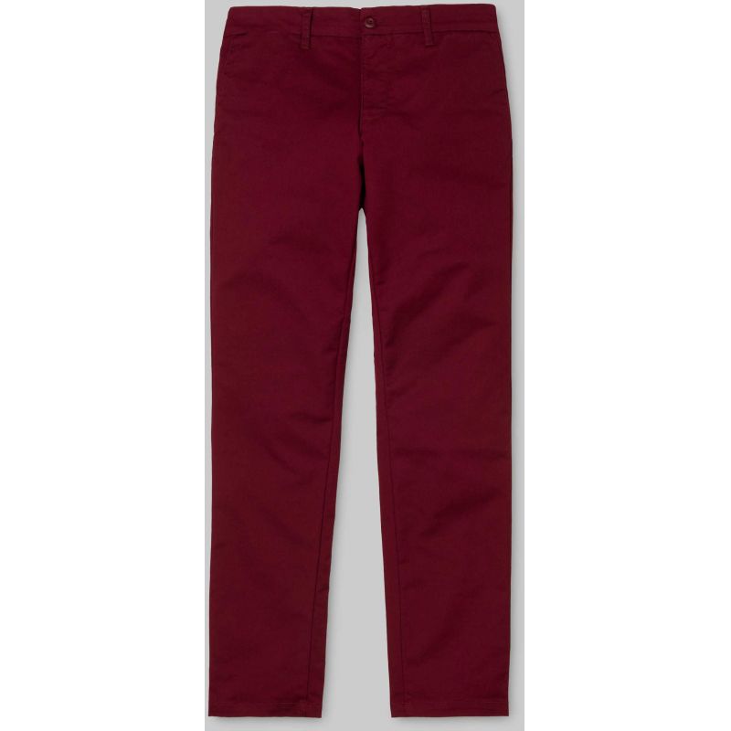 Carhartt sid chino - vínová - 32/32