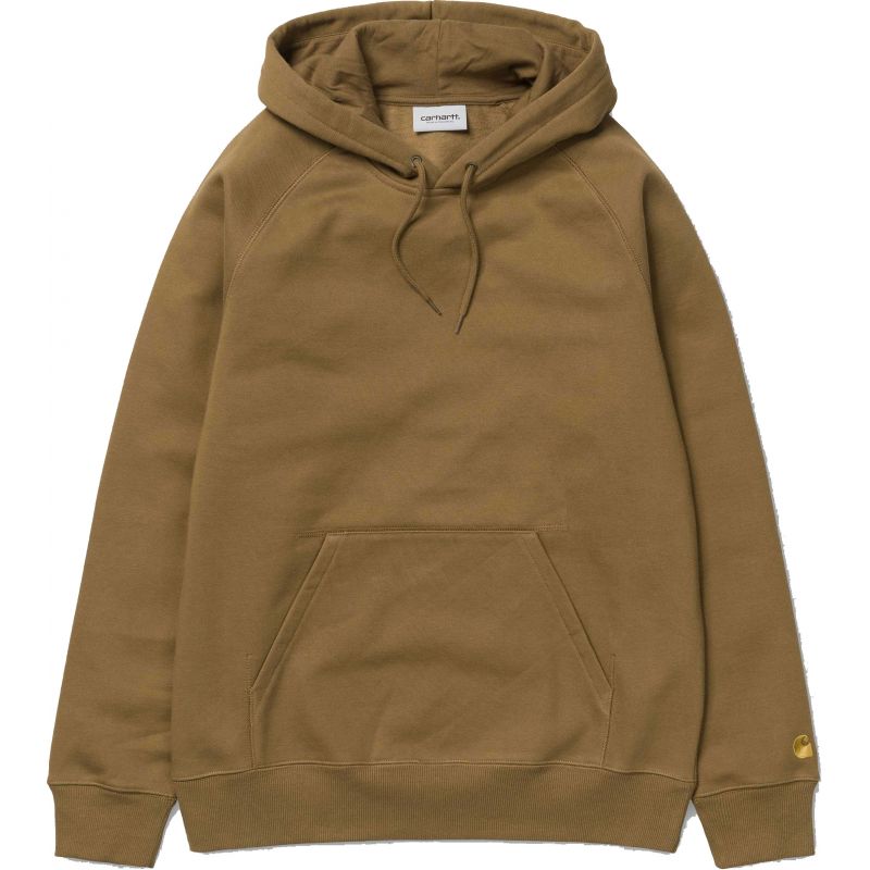 Carhartt hooded chase - hnědá - L