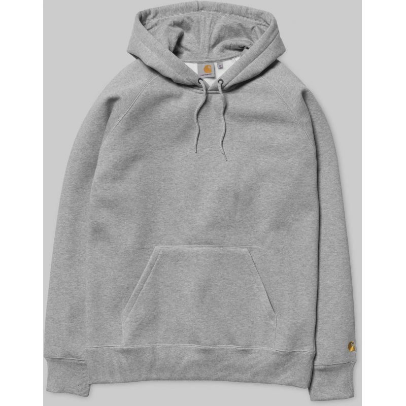 Carhartt hooded chase - šedá - L