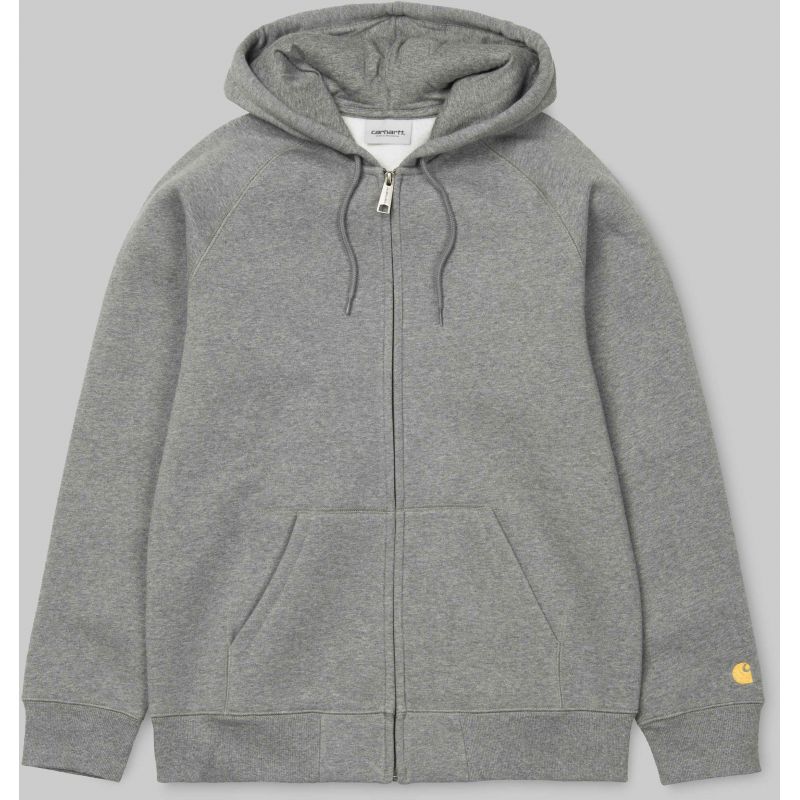 Carhartt hooded chase - šedá - L