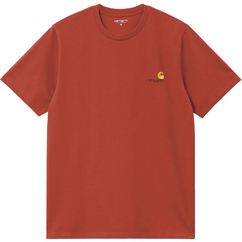 Fotografie TRIKO CARHARTT WIP American Script S/S - červená - S