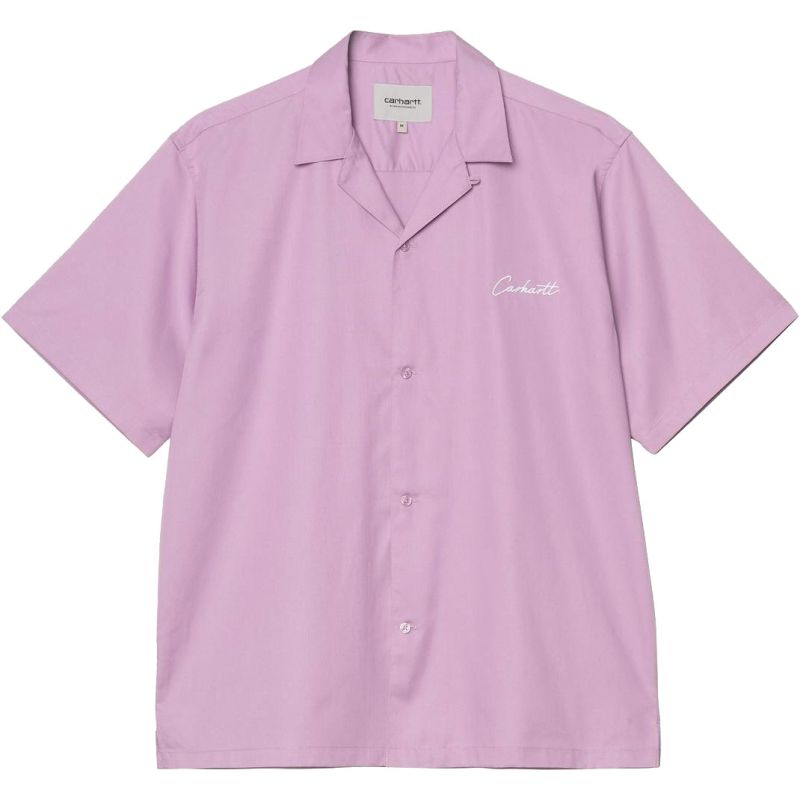 KOŠILE CARHARTT WIP Delray S/S - růžová - XL