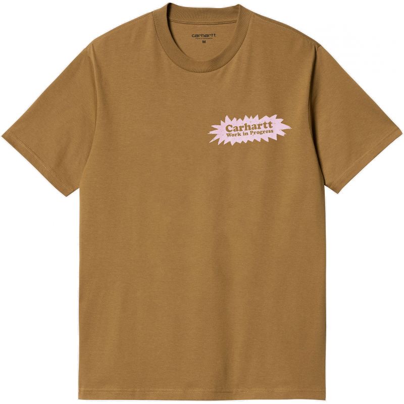 TRIKO CARHARTT WIP Bam S/S - hnědá - L