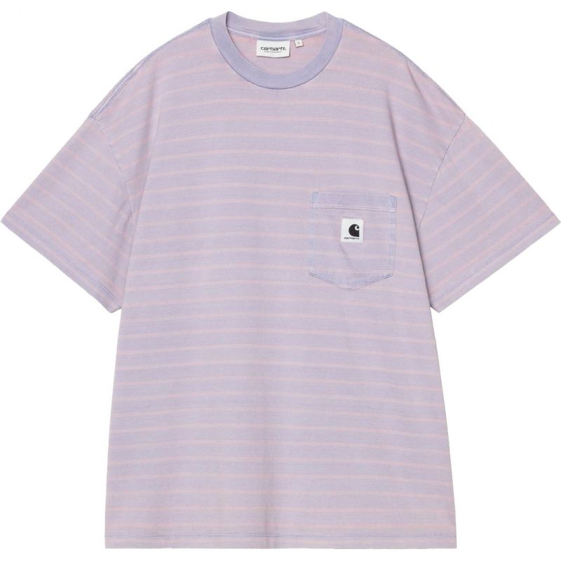 TRIKO CARHARTT WIP Brodina S/S WMS - fialová - XS