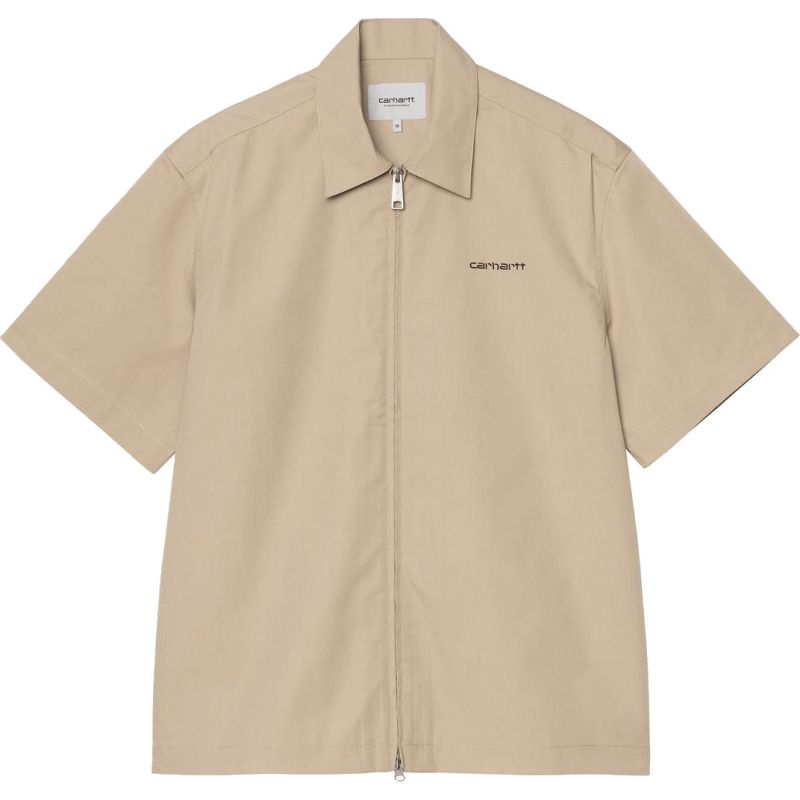 KOŠILE CARHARTT WIP Postal Zip S/S - béžová - XL