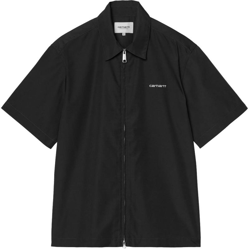 KOŠILE CARHARTT WIP Postal Zip S/S - černá - L
